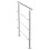Living And Home (60cm 3 Cross Bar) Handrail Kit Grab Rail Garden Step Support Variable Angle 6