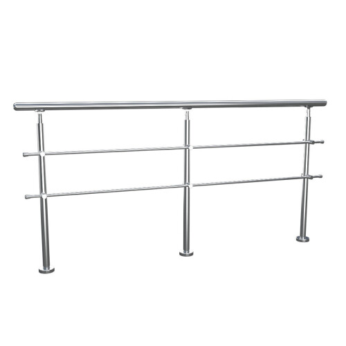 Living And Home (240cm 2 Cross Bar) Handrail Kit Grab Rail Garden Step Support Variable Angle 1
