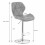 (White) 2x PU Leather Adjustable Breakfast Bar Stools Swivel Gas Lift Kitchen, Bar, Pub 4