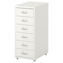 HELMER Drawer unit on castors, white 28x69 cm