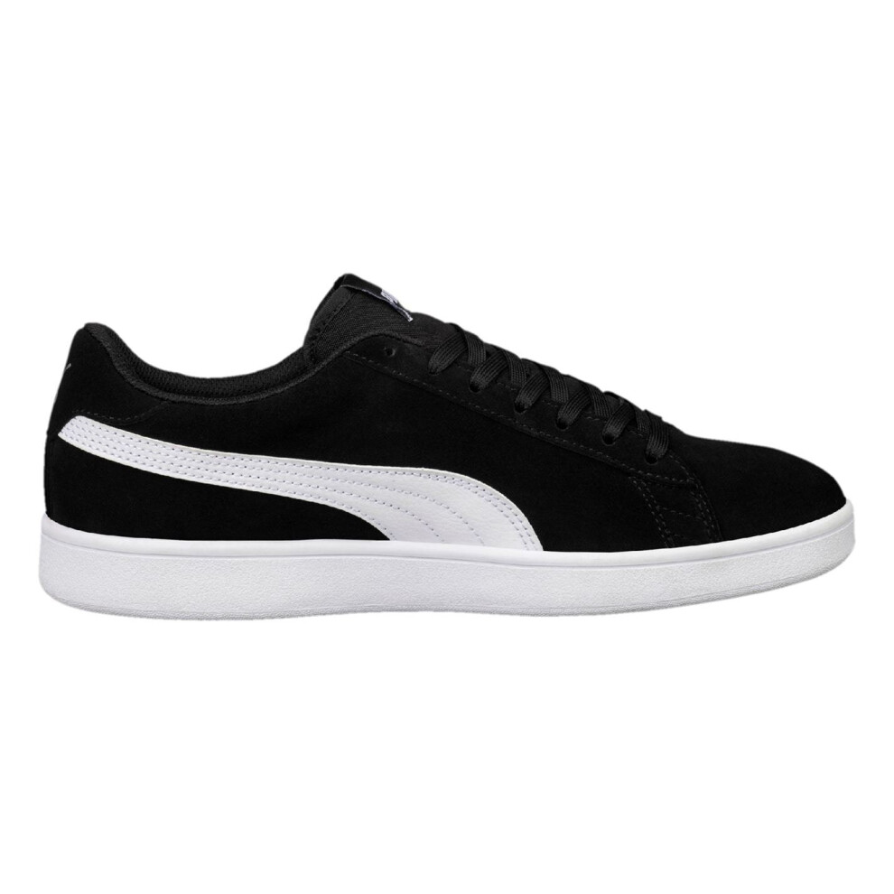 (Black/White, UK 9) Puma Mens Smash V2 Suede Trainers Sports Training Gym Shoes Sneakers