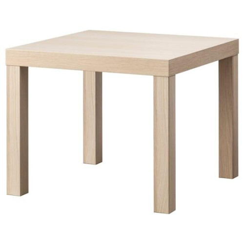 Ikea LACK Side table, white stained oak effect 55x55 cm