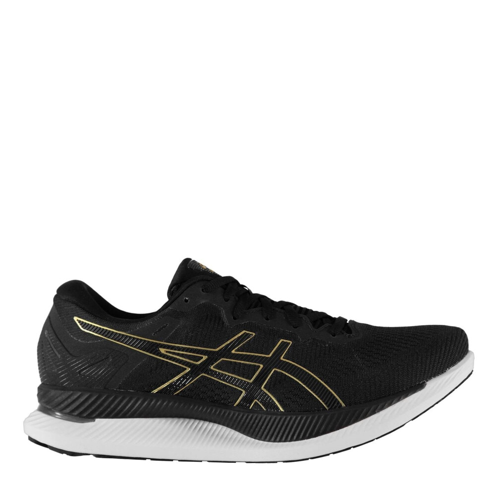 (Black/Gold, UK 7) Asics Mens Gents Glideride Lace-Up Breathable Running Trainers Sports Shoes