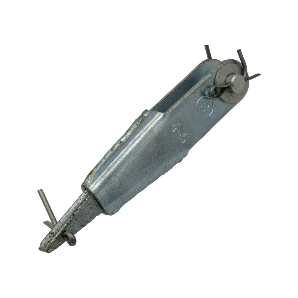 Wire Rope Wedge Socket & Pin 4MM-5MM - Terminator Jaw Zinc Plated