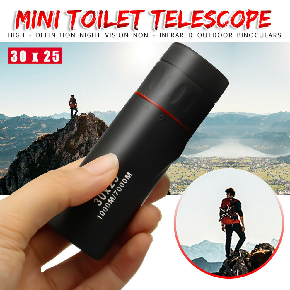 30x25 HD Mini Zoom Monocular Telescope Waterproof Outdoor Travel