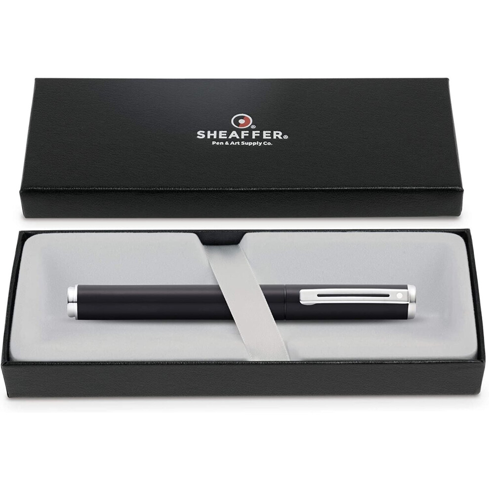 Sheaffer Pop Rollerball Pen with Gift Box Black with Chrome Trim Black Ink