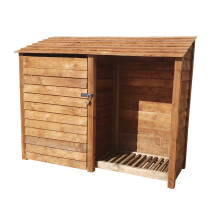 (6ft, Rustic Brown) Wooden Tool Store - Standard Roof (L-187cm, H-126cm / 180cm, W-81cm)