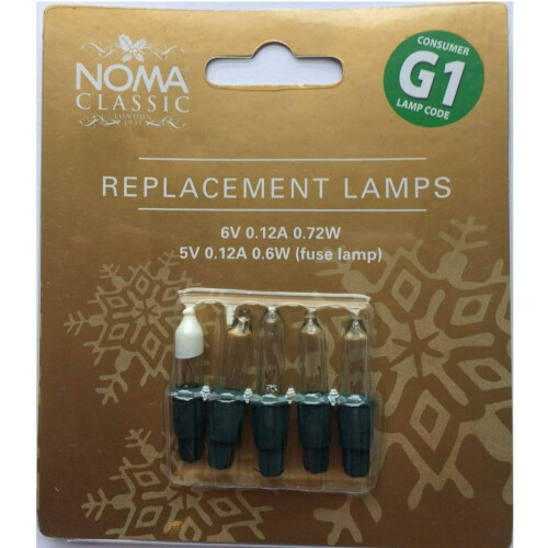 Noma 0344C Replacement Fairy Lamps Push In Bulbs Clear 6V on OnBuy