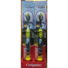 Colgate Batman Kids Toothbrush with Tongue Cleaner - Soft Bristles for 6+ Years