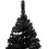 vidaXL Artificial Christmas Tree with Stand Black 210cm PVC Decoration Tree 2