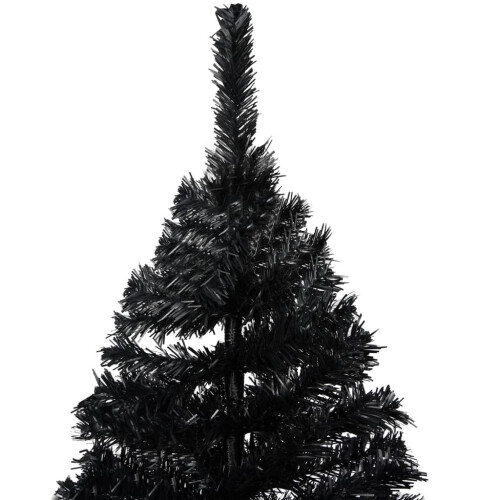vidaXL Artificial Christmas Tree with Stand Black 210cm PVC Decoration Tree 1