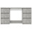 VidaXL vidaXL Writing Desk Concrete Grey Engineered Wood Computer Study Laptop Table 3