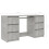 VidaXL vidaXL Writing Desk Concrete Grey Engineered Wood Computer Study Laptop Table 5
