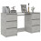 VidaXL vidaXL Writing Desk Concrete Grey Engineered Wood Computer Study Laptop Table 2