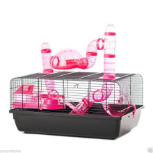 The Landmark Pink Small Animal Hamster Cage with Accessories RRP 49.99