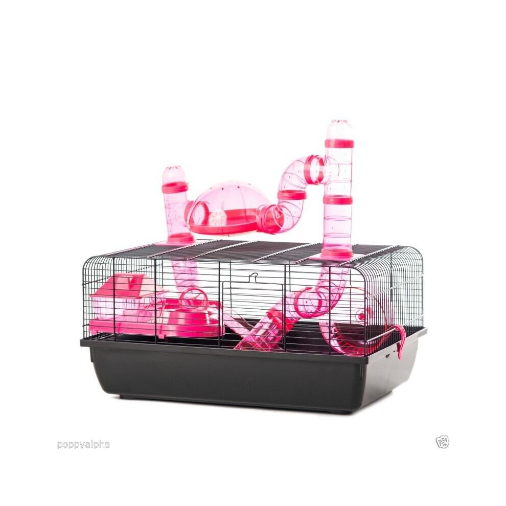 The Landmark Pink Small Animal Hamster Cage with Accessories RRP 49.99