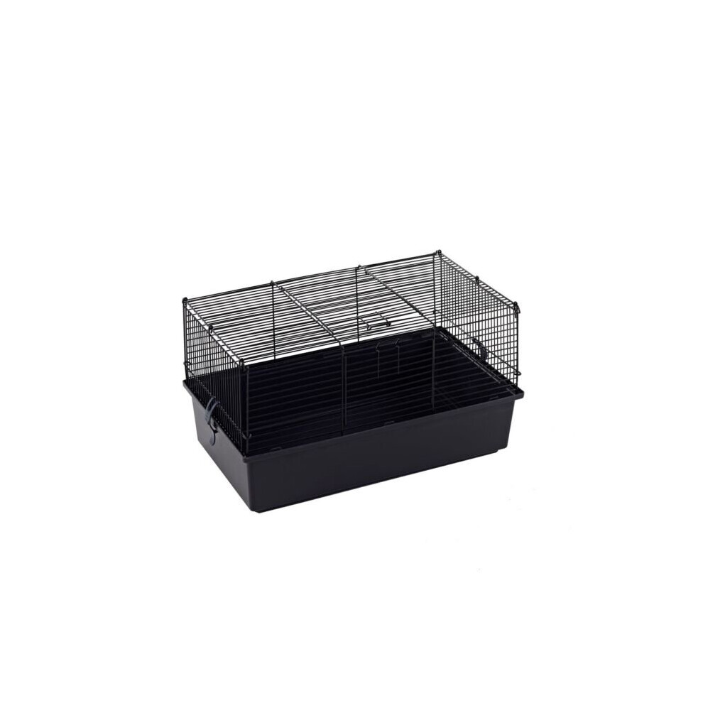 Indoor Rabbit Cage 80cm Black/Blue Single Tier - Small Pet Guinea Pig