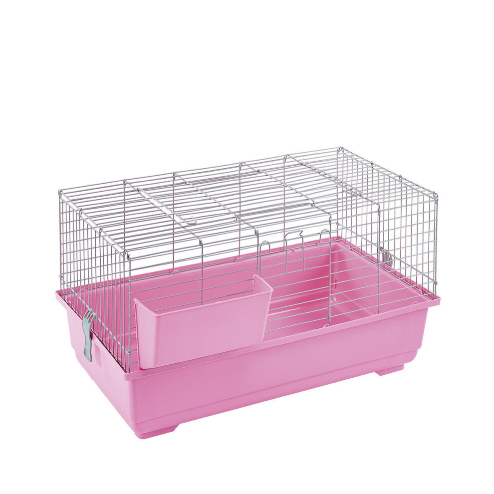 Indoor Rabbit Cage 80cm Pink Single Tier - Small Pet Guinea Pig