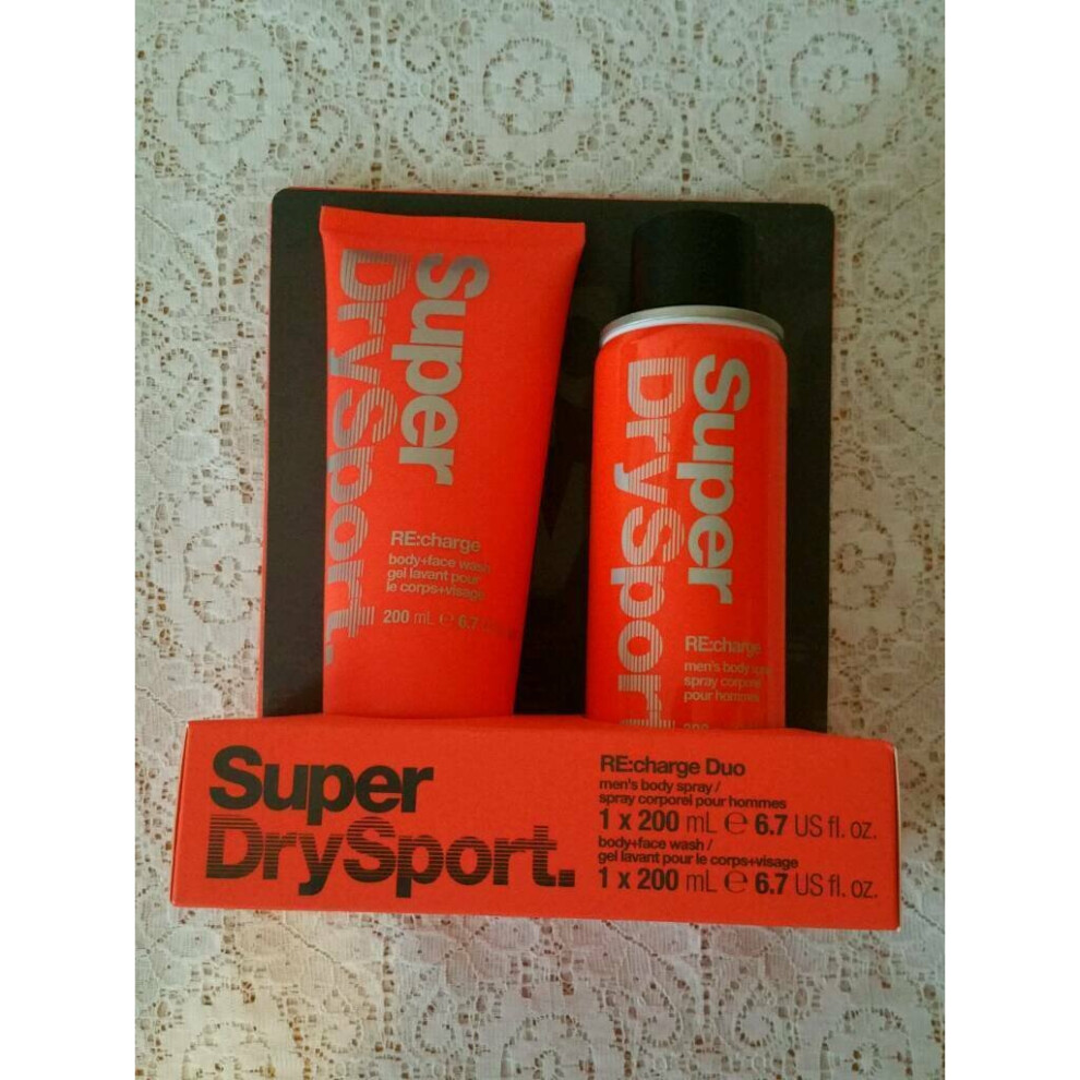 Superdry Sport ReCharge Duo Mens body wash set