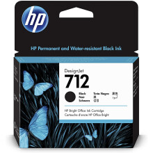 Cartouche d'encre - HP - 712 - 80 ml - Noir - Haute capacité - Compatible DesignJet T650/T630/T250/T230