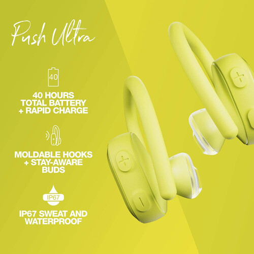 Skullcandy Skullcandy Push Ultra True Wireless In-Ear Earbud - Electric Yellow 2