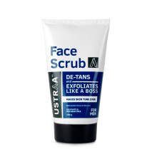 Ustraa Face Scrub -100g - De-Tan Face scrub for men, Exfoliation and tan removal with Bigger Walnut Granules, No Sulphate, No Paraben, Made in India