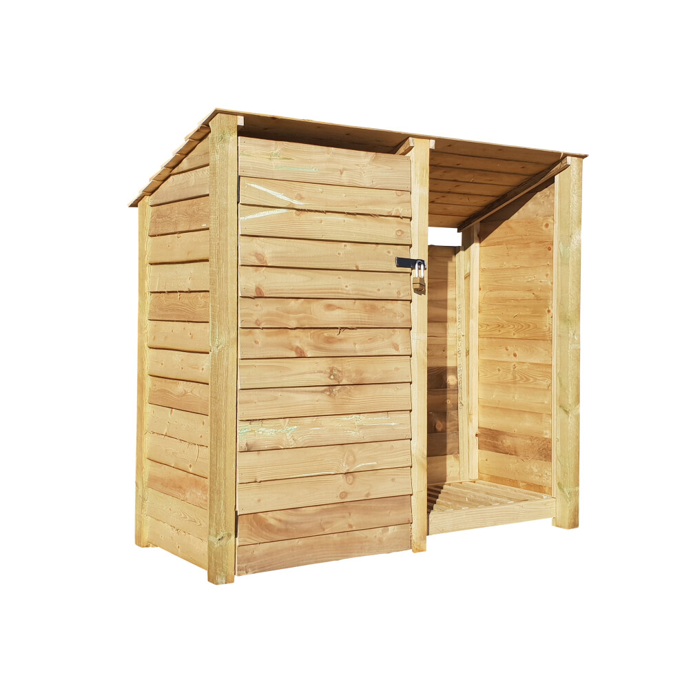 (4ft, Light Green) Wooden Tool Store - Reversed Roof (L-187cm, H-126cm / 180cm, W-81cm)-image-OPC-P6J222K-NEW