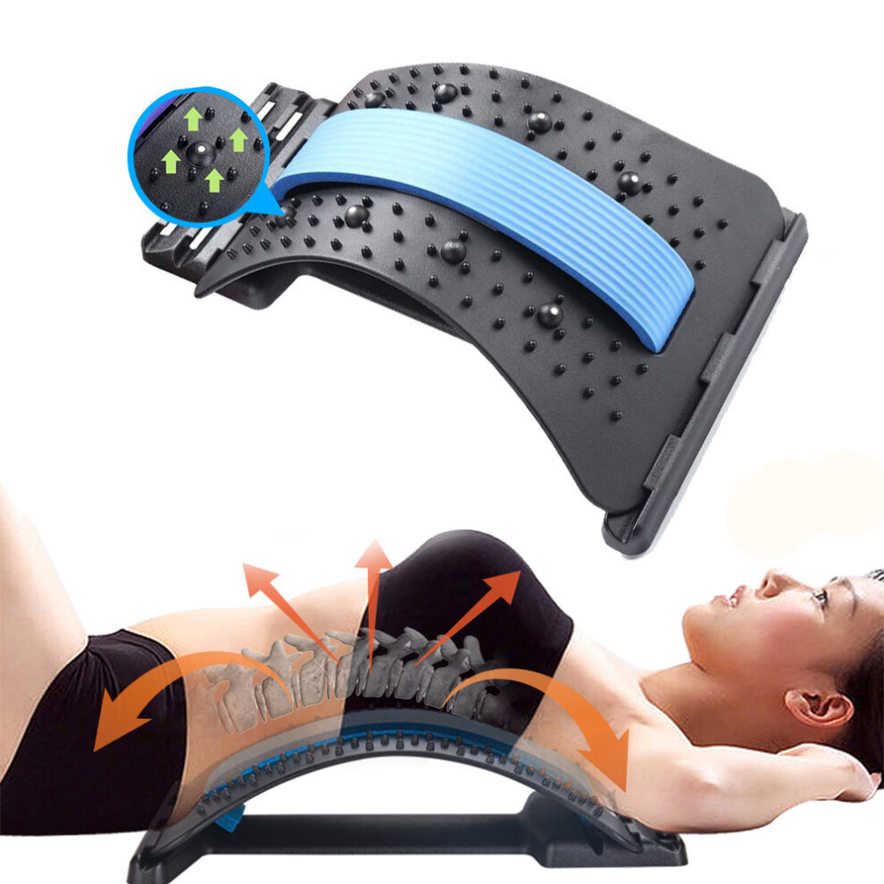 Blue (Blue) Back Spine Lumbar Support Muscle Stretcher Relief
