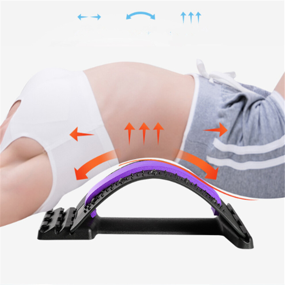 Purple (Purple) Back Spine Lumbar Support Muscle Stretcher Relief
