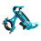 (Blue) Aluminum Alloy Bicycle Handlebars 360°Rotation 1