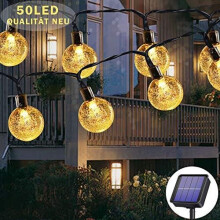 Solar String Lights Outdoor Waterproof, 50LED 23ft 8 Modes Solar Fairy Lights Outside/Inside Lighting for Garden, Trees, Patio, Christmas, Weddings,