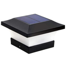 Solar LED Post Lights Waterproof Garden Outdoor Post Cap Lamp for 4x4 Wooden Posts, Deck, Fence, Daylight White 6000K