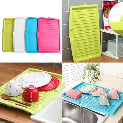 Worktop Dish Drainer Drip Tray Large Kitchen Sink Drying Rack Holder 1