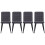 Living And Home 4Pcs Tufted Modern Armless Dining Chairs with Metal Legs 2