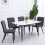 Living And Home 4Pcs Tufted Modern Armless Dining Chairs with Metal Legs 3