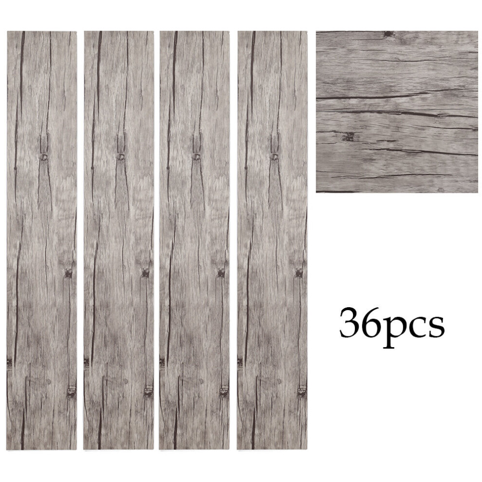 36Pcs Self-Adhesive PVC Flooring Planks Floorboard Planks Waterproof Floor Wall Stickers