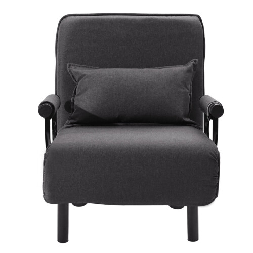 Living And Home Occasional Folding Single Sofa Chair Bed Fabric Foam Sofabed with Pillow Couch 2