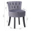 Living And Home (Grey) Velvet Stool Makeup Dressing Table Stool Vanity Chair 6