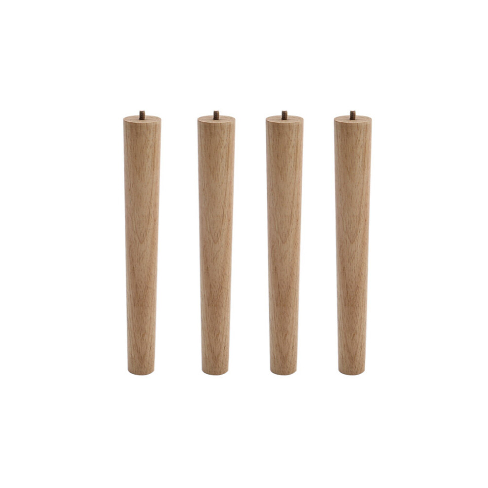 (33CM) Set of 4 Wooden Oak Furniture Round Legs Feet