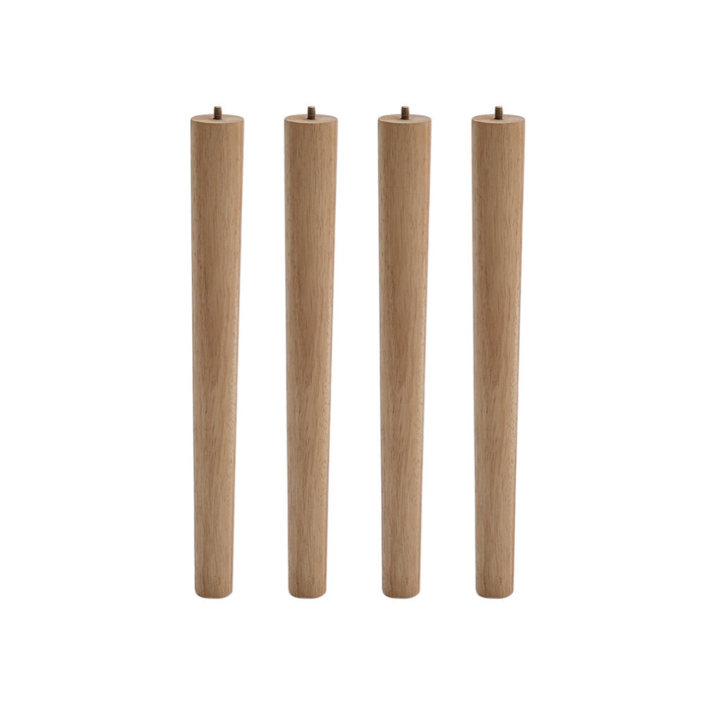 (45CM) Set of 4 Wooden Oak Furniture Round Legs Feet