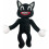Schwarze Cartoon Katze Plüschtier 30cm/11.8in Horror 2