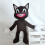 Schwarze Cartoon Katze Plüschtier 30cm/11.8in Horror 6