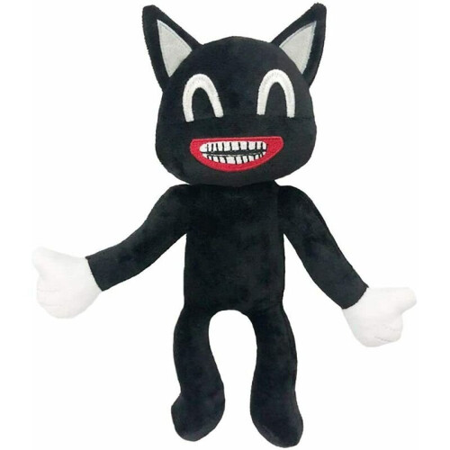 Schwarze Cartoon Katze Plüschtier 30cm/11.8in Horror 2