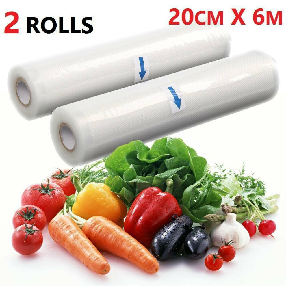 20CMX12M Textured Vacuum Vac Sealer Sous Vide Food Saver Storage Bag Rolls