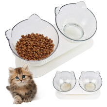 Pet Food Bowl Stand Dog Dual Water Feeding Bowl Raised Angle Elevated