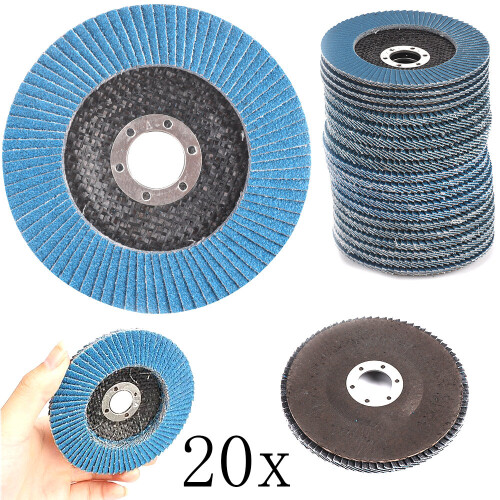 20 x Flap Discs 125mm 40 60 80 120 Grit Grinding Wheels Discs 4.5
