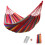 (Red) Outdoor Colourful Striped Camping Hammock 3