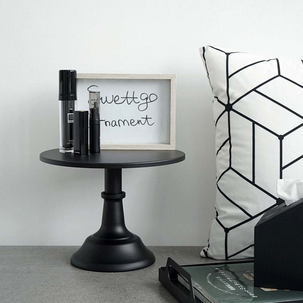 (Black) Cake Stand Pedestal Dessert Round Holder
