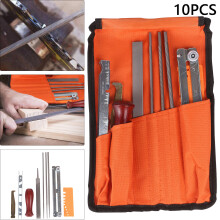 10-Piece Chainsaw Sharpening File Kit for Stihl - Round Files, Quick-Lock Guide, Gauge, Handle & Pouch