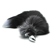 Badger Tail Solid Steel Butt Plug 35cm Long